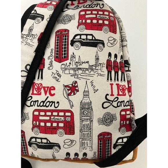 I Love London Mini Backpack Travel British England SOUVENIR Adjustable Straps - Picture 10 of 16